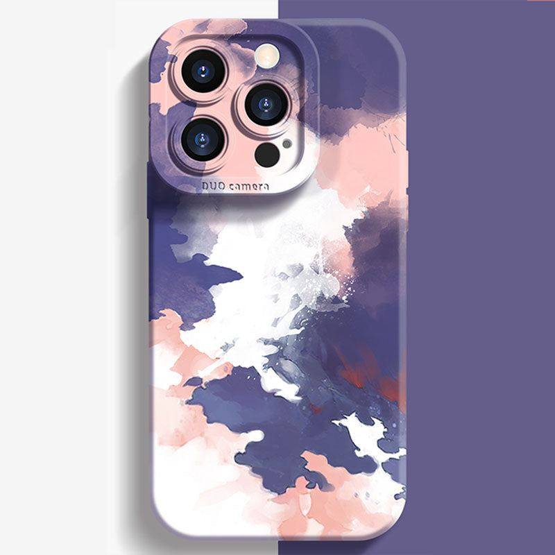 "Colorful Watercolor" Silicone Full Cover Bumper Protective iPhone Case