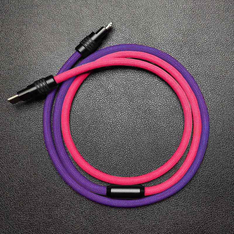 "ColorWeave Chubby" Vibrant Dual-Tone 100W Fast Charge Cable - More Colors