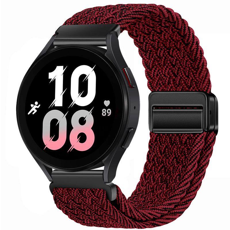 22mm & 20mm Colorful Nylon Braided Magnetic Watch Strap For Samsung/Garmin/Fossil/Others