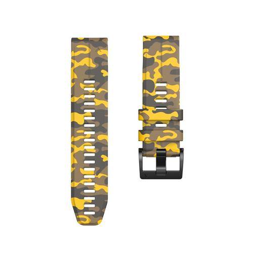 22mm & 26mm Camouflage Silicone Adjustable Watch Band for Garmin