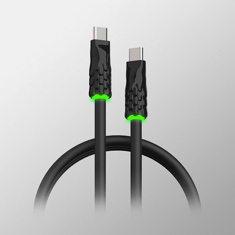 240W Neon Silicone Extended Charging Cable