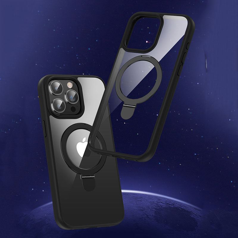 All-Inclusive Transparent Magnetic Bracket Anti-Fall Mobile Case Suitable For iphone