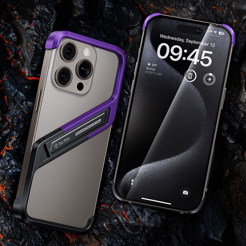 Aluminum Bezel-less Cooling Phone Case with Stand