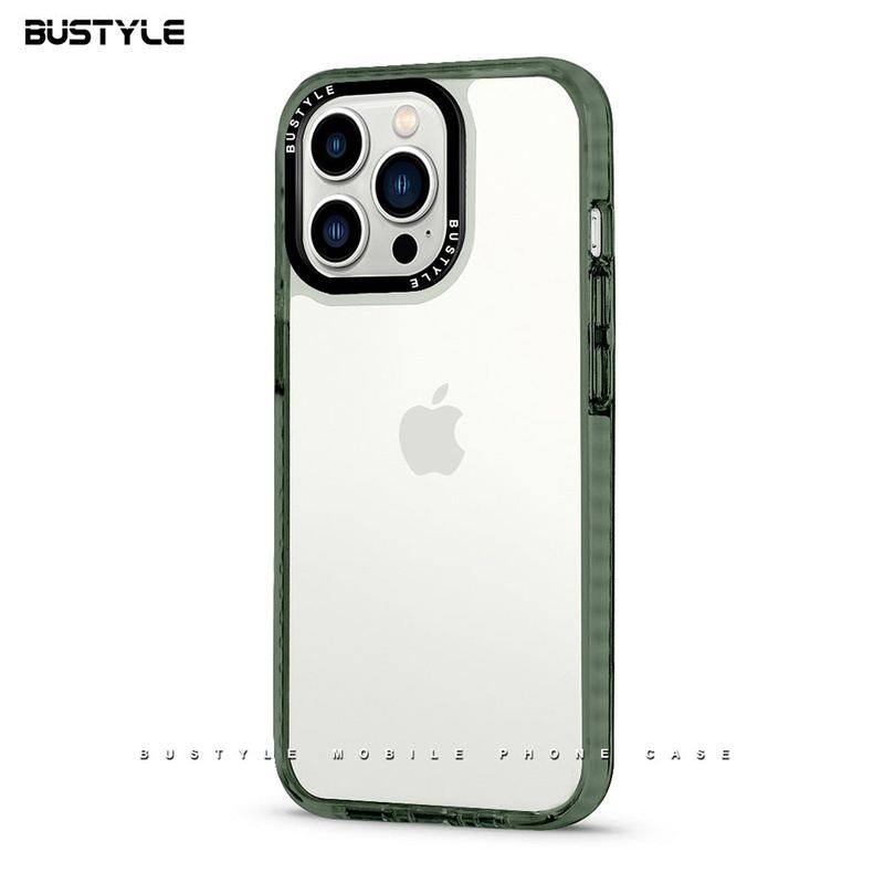 Black Circle Anti-Collision Three-In-One Transparent iPhone Case