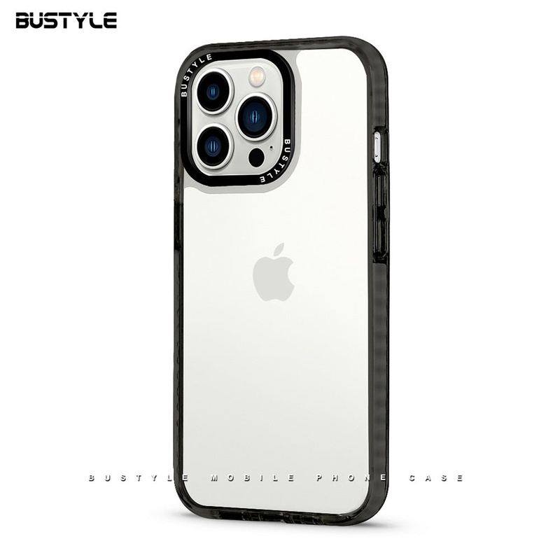 Black Circle Anti-Collision Three-In-One Transparent iPhone Case