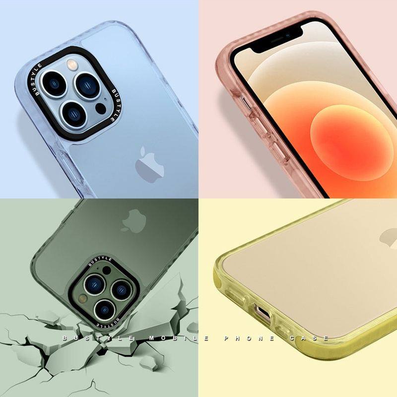 Black Circle Anti-Collision Three-In-One Transparent iPhone Case