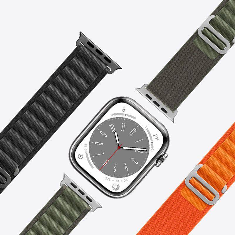 "Braided Multi-Color Band" Double Layer Nylon Loop For Apple Watch