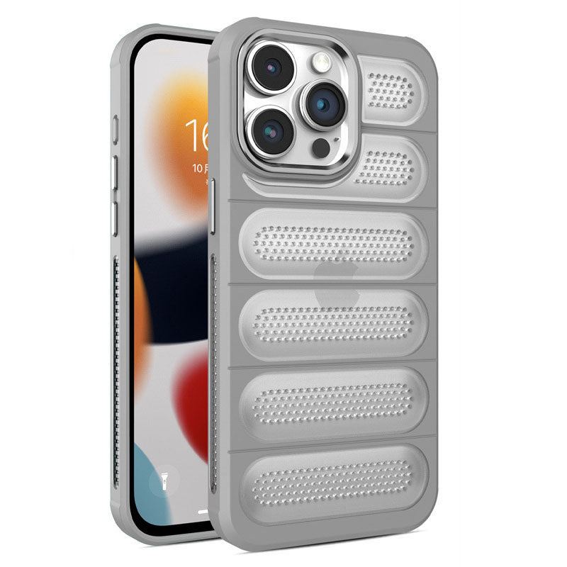 Breathable Frosted Translucent Mesh Heat Dissipation Silicone iPhone Case