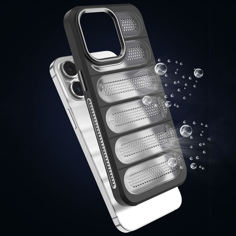 Breathable Frosted Translucent Mesh Heat Dissipation Silicone iPhone Case