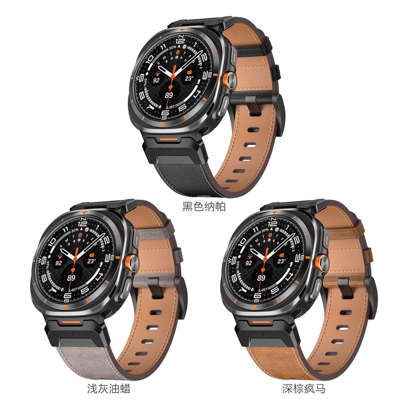 Business Leather Strap For Samsung Galaxy Watch Ultra