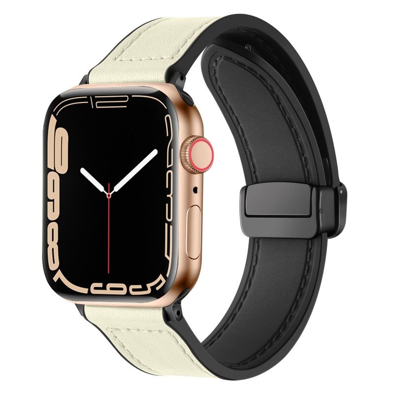 "Business Strap" Magnetic Leather Loop With Folding Buckle for Apple Watch