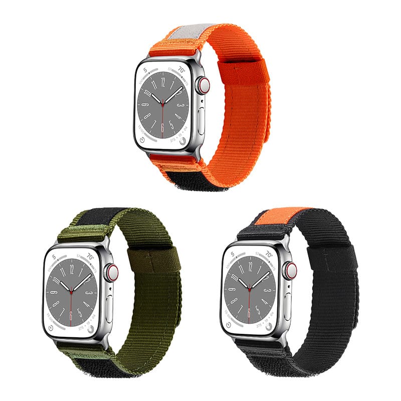 Canvas Nylon Velcro Strap for Apple Watch