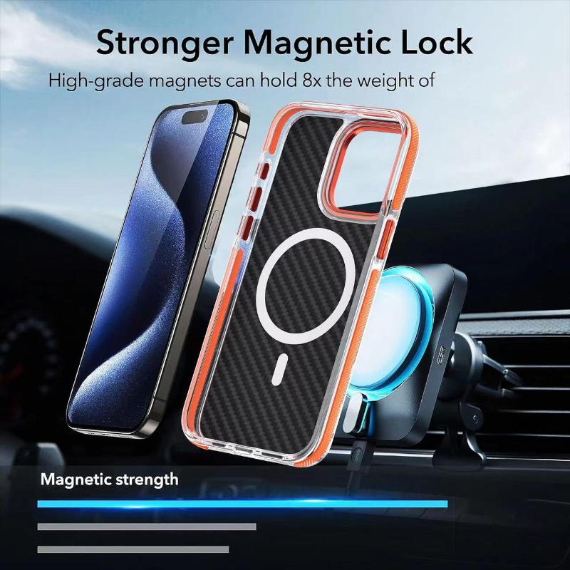 Carbon Fiber Patterned Magnetic Suction Case