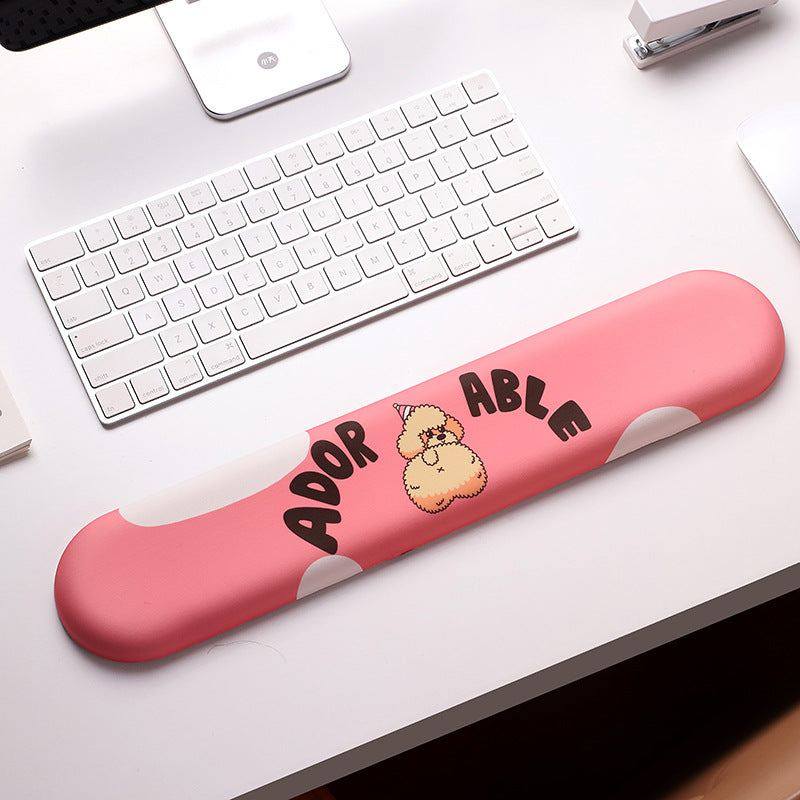 "Chubby Comfort" Silicone Keyboard Wrist Rest & Mouse Pad Set - Cute Pets