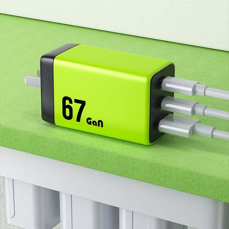 "Chubby" GaN 67w 3-Port Smart Chip Fast Charger