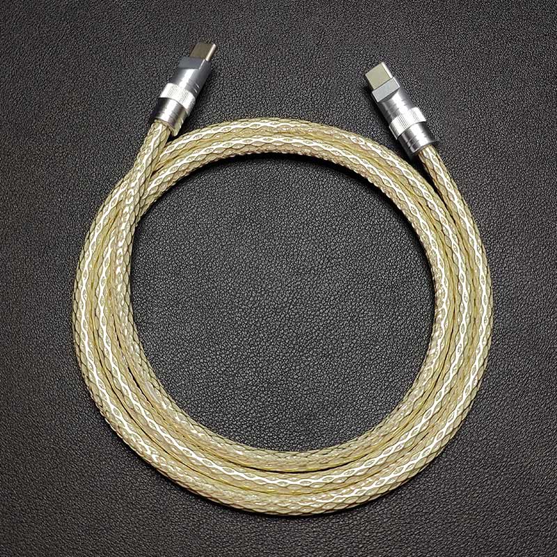 "Chubby" Handmade Leather Braided Cable