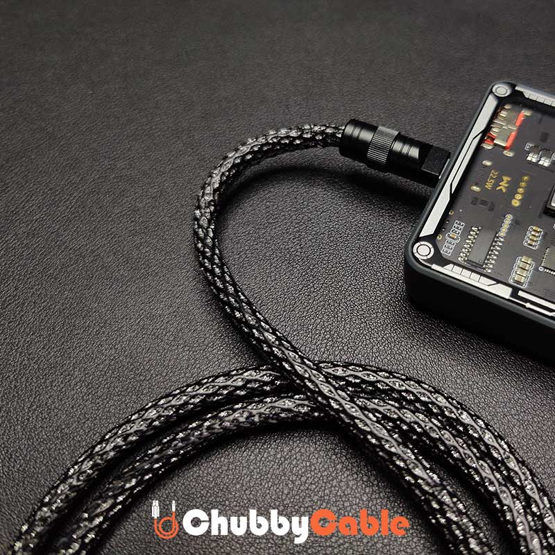 "Chubby" Handmade Leather Braided Cable