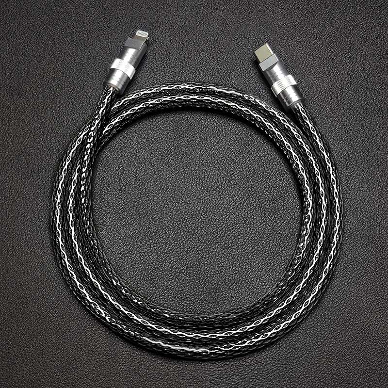 "Chubby" Handmade Leather Braided Cable