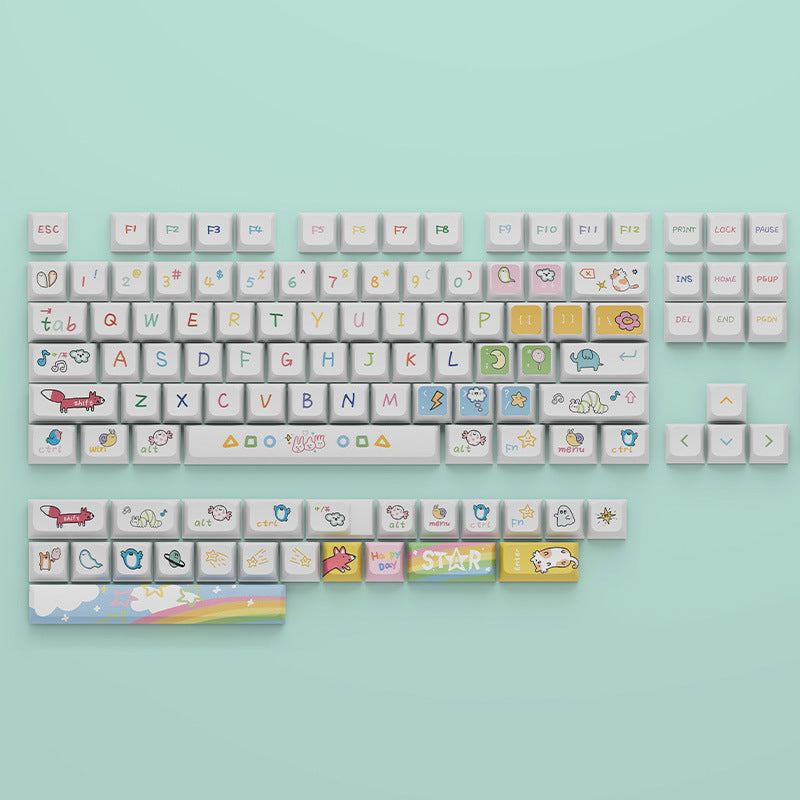 "Chubby Keycap" XDA Mechanical Keyboard Keycap Set - Animal Party