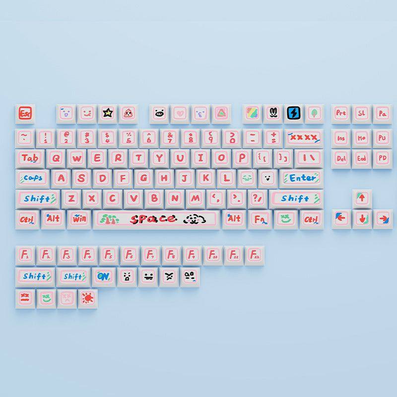 "Chubby Keycap" XDA Mechanical Keyboard Keycap Set - Hand Painted