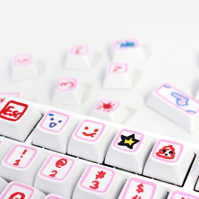 "Chubby Keycap" XDA Mechanical Keyboard Keycap Set - Hand Painted