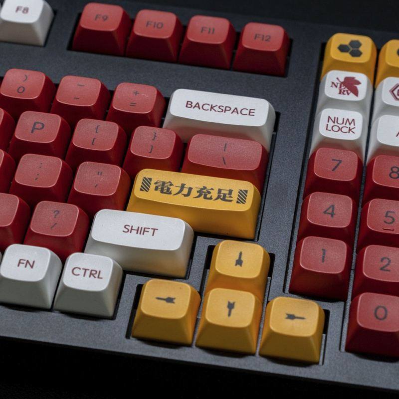 "Chubby Keycap" XDA Mechanical Keyboard Keycap Set - Red & Yellow