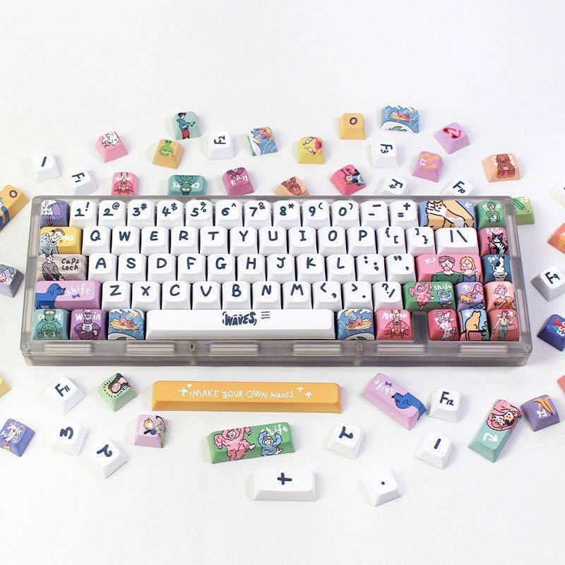 "Chubby Keycap" XDA Mechanical Keyboard Keycap Set - Spray Theme