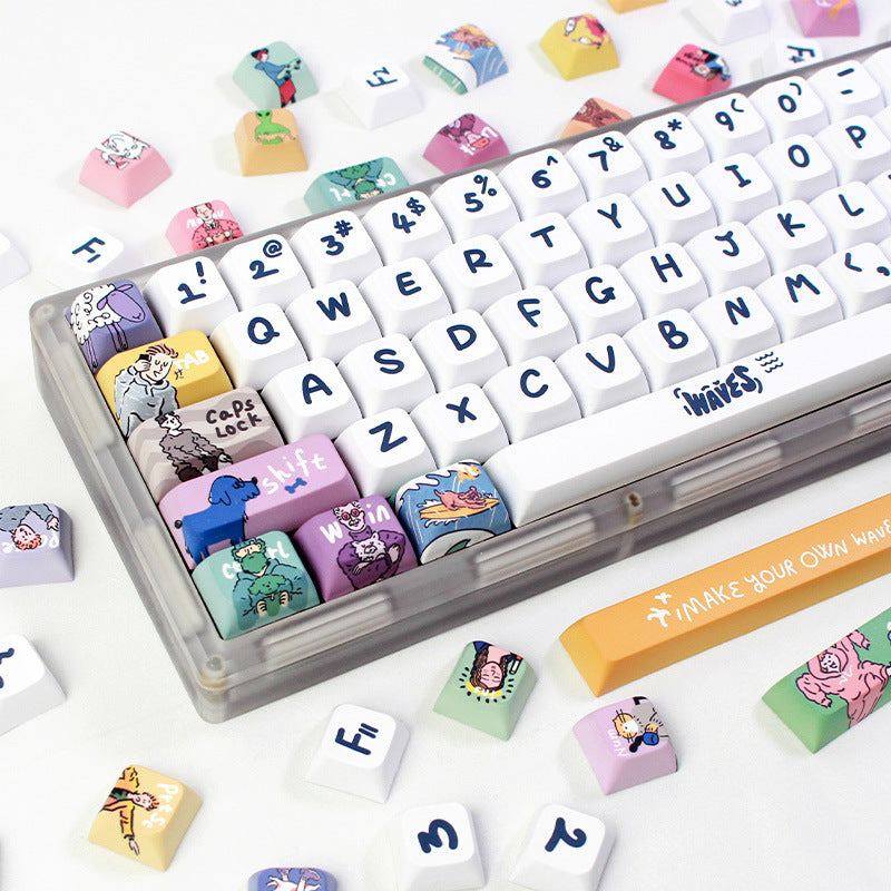 "Chubby Keycap" XDA Mechanical Keyboard Keycap Set - Spray Theme