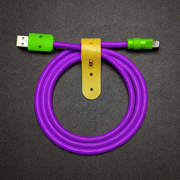 "Chubby" Vibrant Color-block Braided Charge Cable