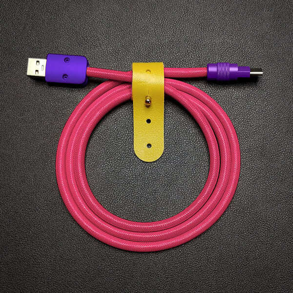 "Chubby" Vibrant Color-block Braided Charge Cable