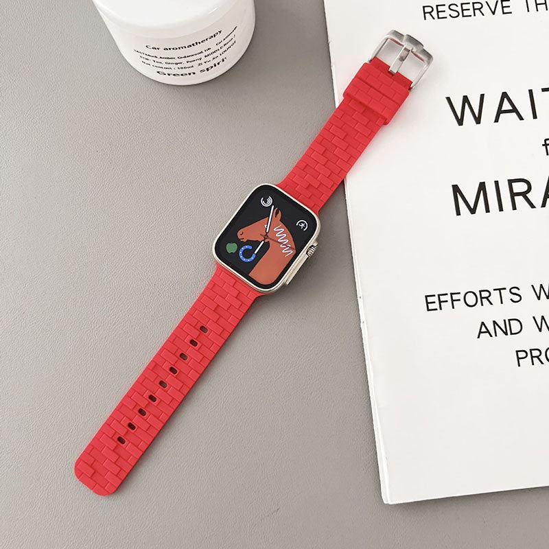 "City Wall Brick Strap" Breathable Silicone Loop For Apple Watch