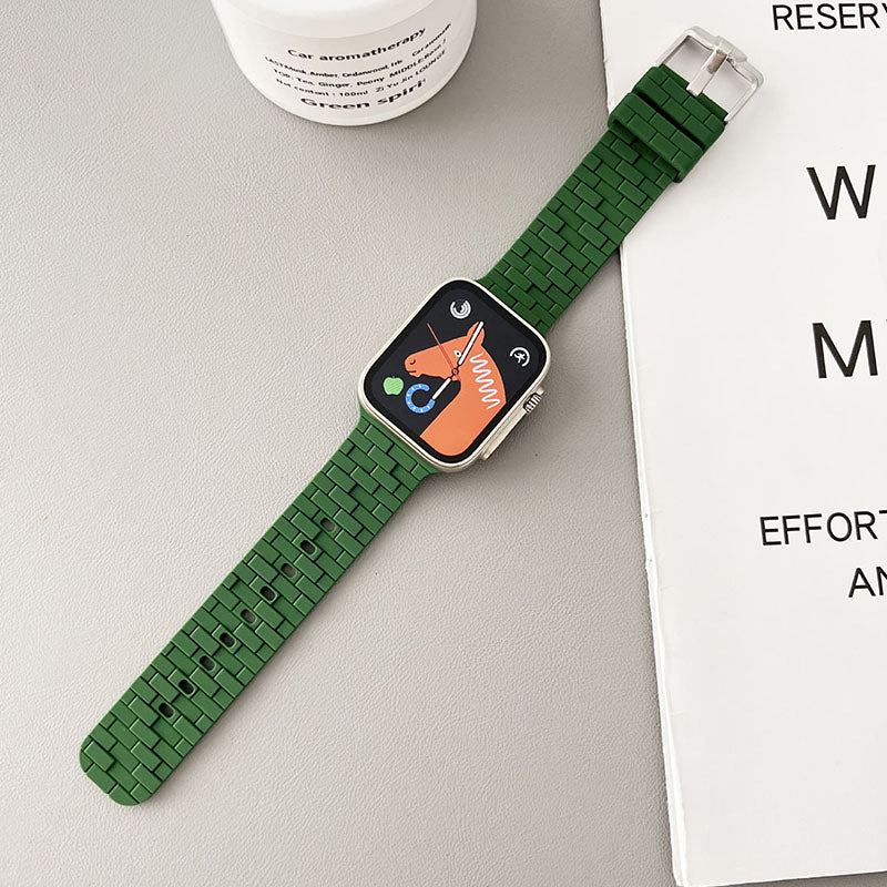 "City Wall Brick Strap" Breathable Silicone Loop For Apple Watch