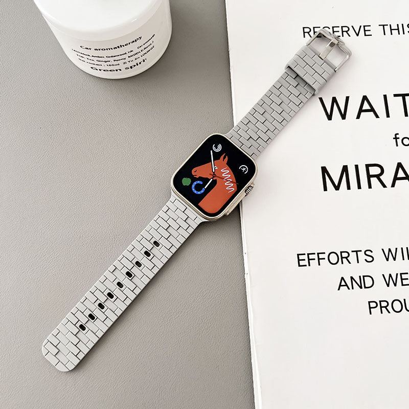 "City Wall Brick Strap" Breathable Silicone Loop For Apple Watch