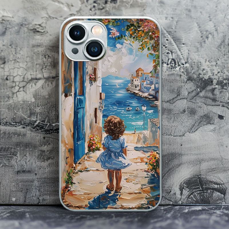 "CoastalChicShadow" Special Designed Glass Material iPhone Case