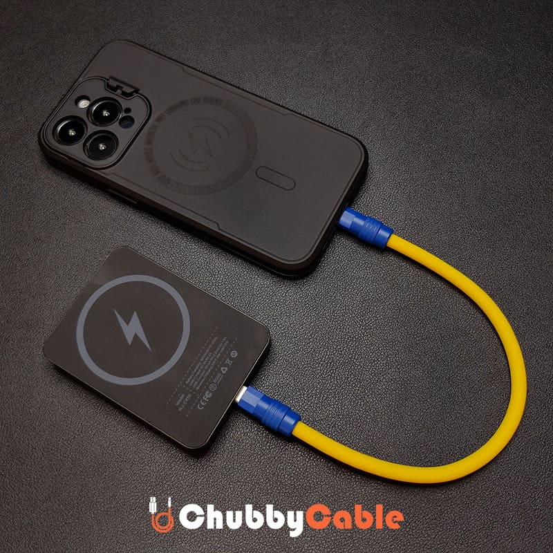 "Color Block Chubby" Power Bank Friendly Cable