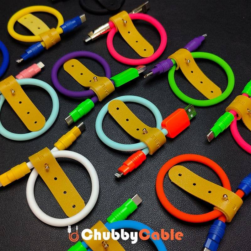 "Color Block Chubby" Power Bank Friendly Cable