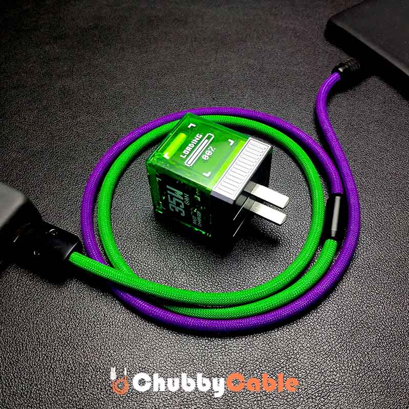 "ColorWeave Chubby" Vibrant Dual-Tone 100W Fast Charge Cable