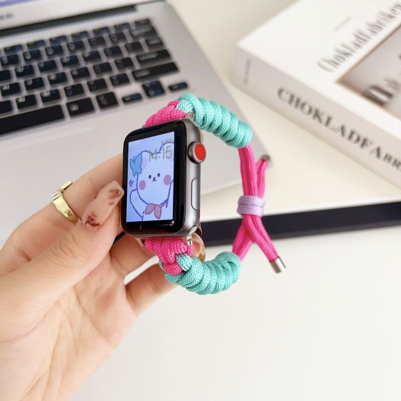 "Colorful Band" Twisted Rope Nylon Braided Watch Strap For Apple Watch