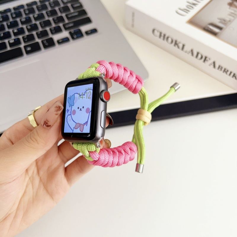 "Colorful Band" Twisted Rope Nylon Braided Watch Strap For Apple Watch