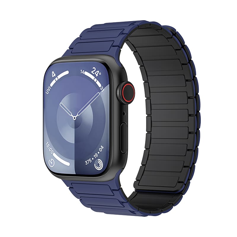 "Contrasting Colors iWatch Strap" Magnetic Silicone Loop