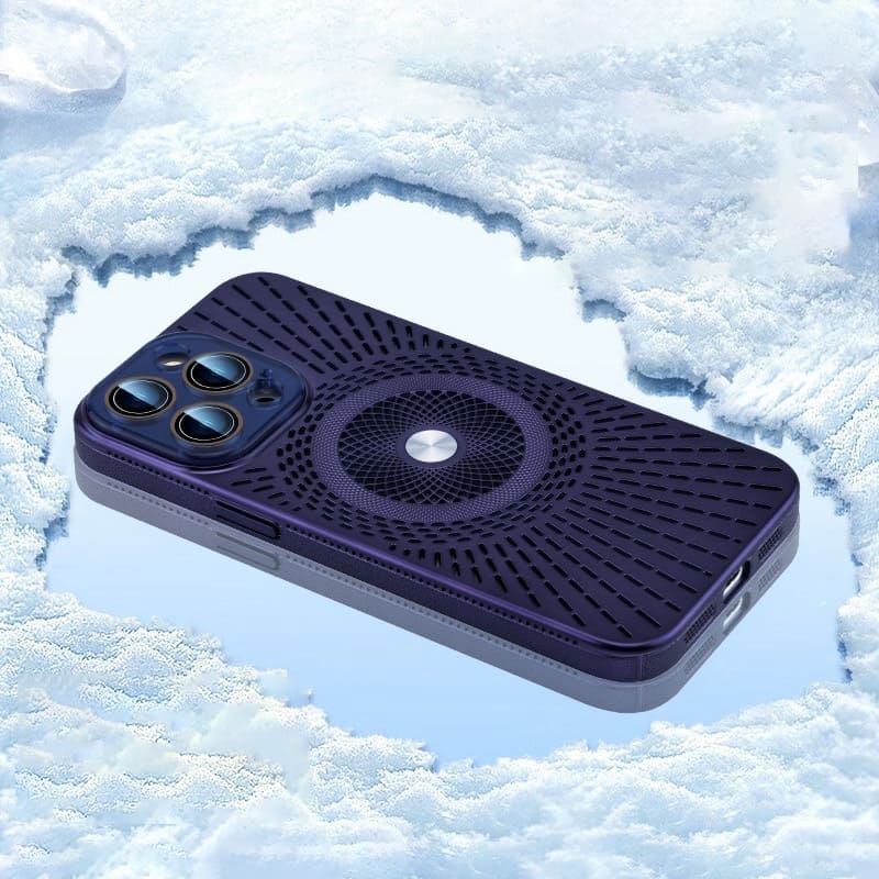 Cool Skeleton Magnetic Cooling Phone Case with Lens Film