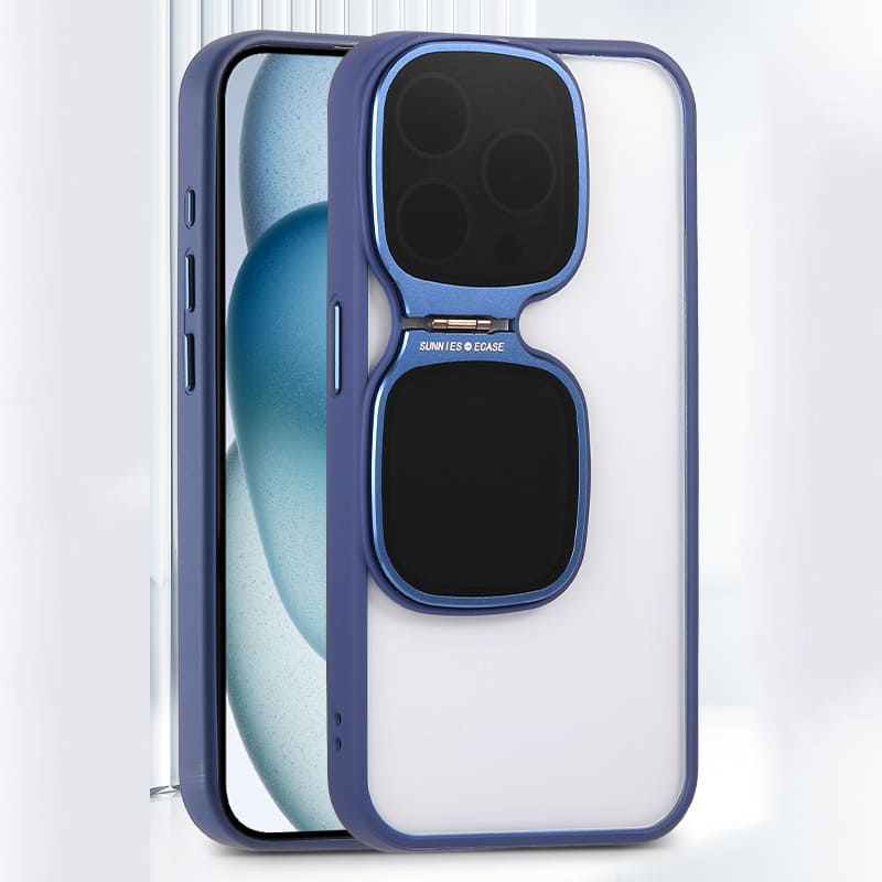 Cool Sunglasses Transparent Invisible Stand iPhone Case - Lens Fully Covered