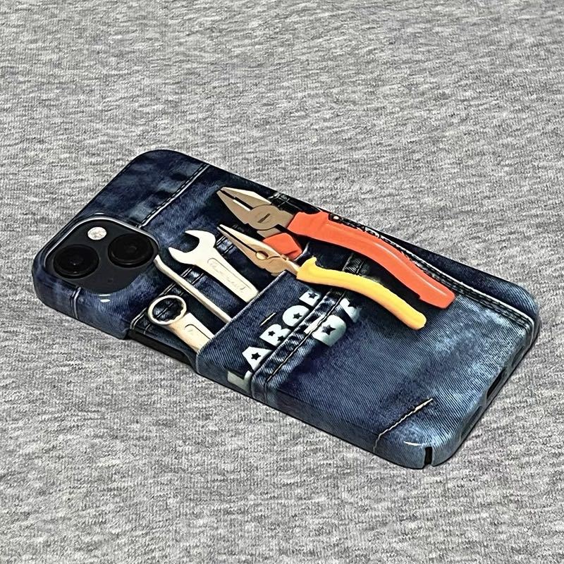 Denim Creative Hard Matte Phone Case