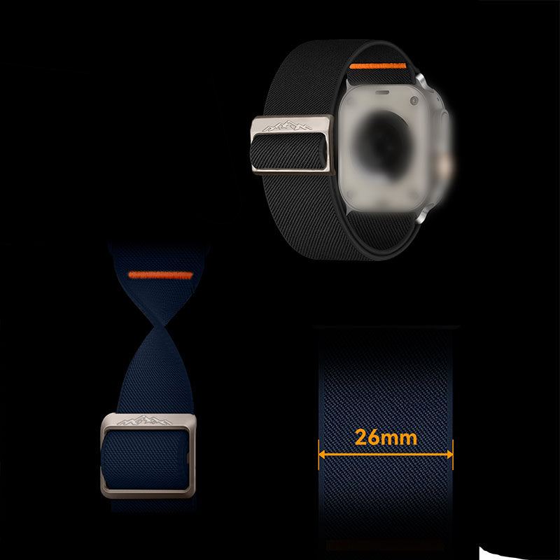 "Elastic Weaving" Nylon Metal Buckle Band For Apple Watch