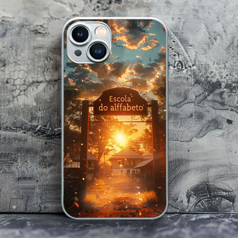 "EstateSunsetView" Special Designed Glass Material iPhone Case