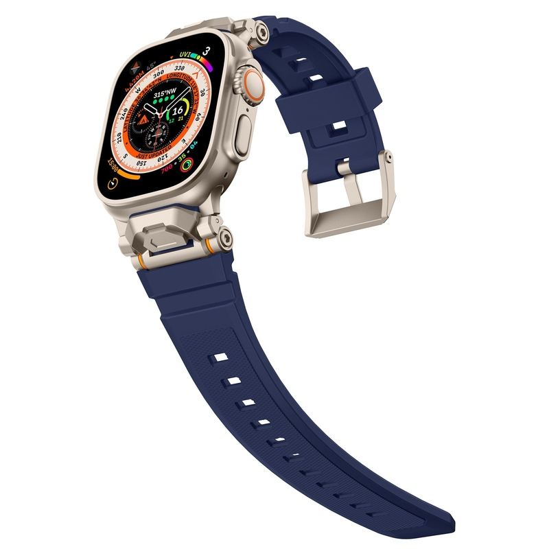 Explore Metal Connector Silicone Strap for Apple Watch