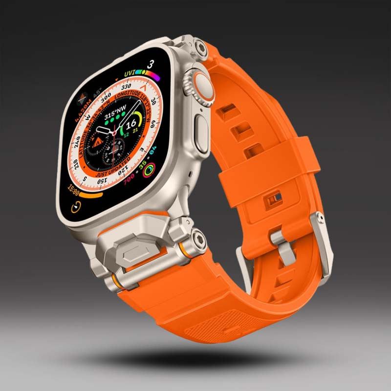 Explore Metal Connector Silicone Strap for Apple Watch