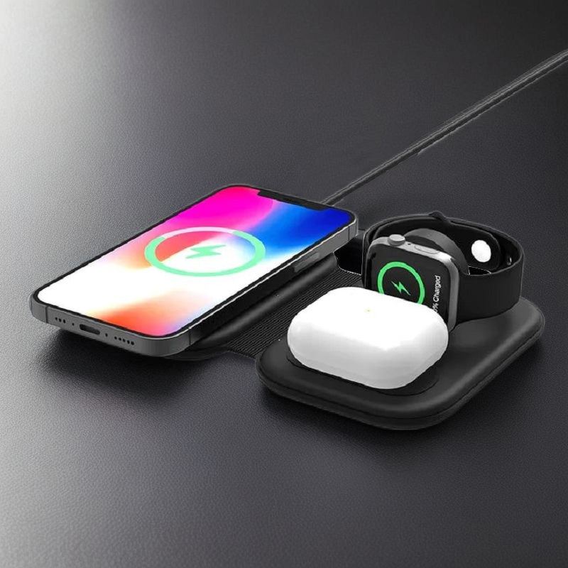 "Explorer" 3-in-1 Foldable Wireless Traveler Charger