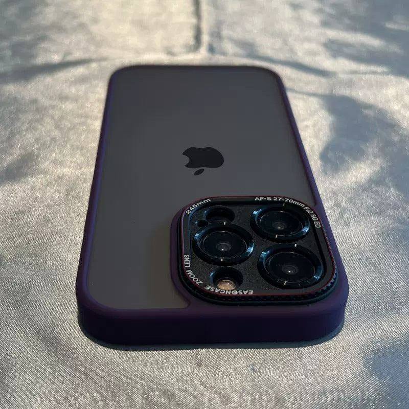 Frosted iPhone Case With Metal Lens