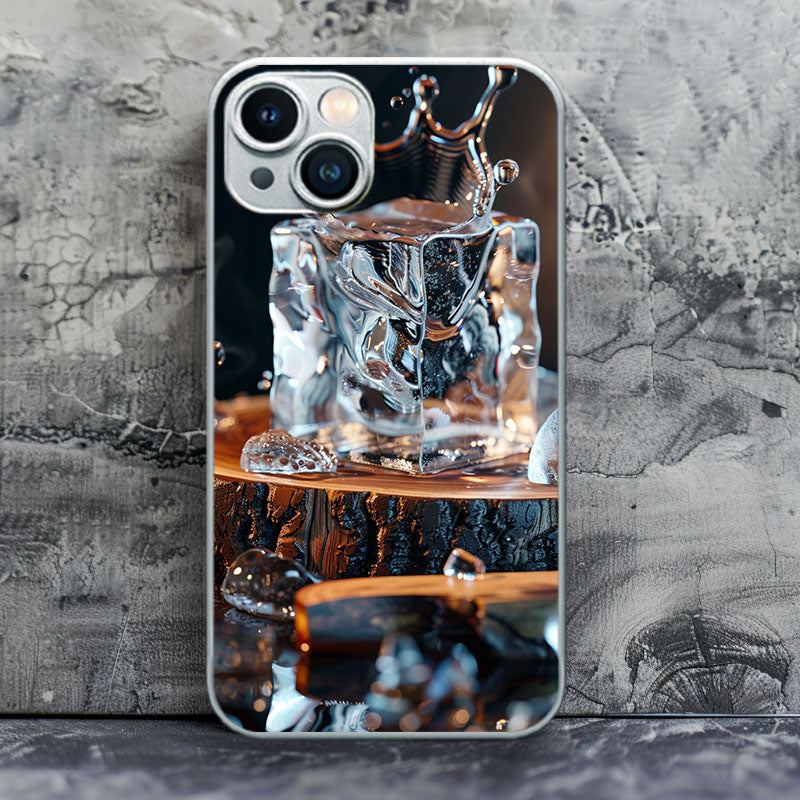 "FrozenDropMoment" Special Designed Glass Material iPhone Case